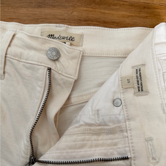 Madewell The Perfect Vintage Wide-Leg Crop Jean in Vintage Canvas Cream - Picture 8 of 12